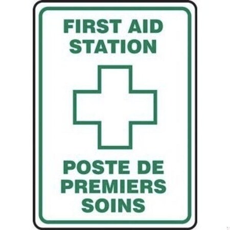 Accuform BILINGUAL FRENCH SIGN  FIRST AID FBMFSR504XV FBMFSR504XV